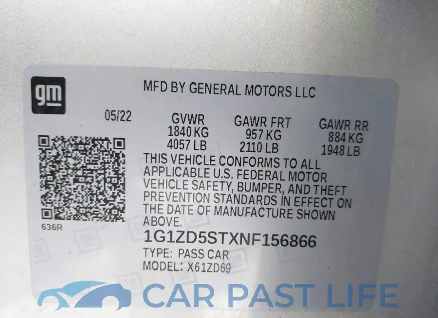 1G1ZD5STXNF156866# 9