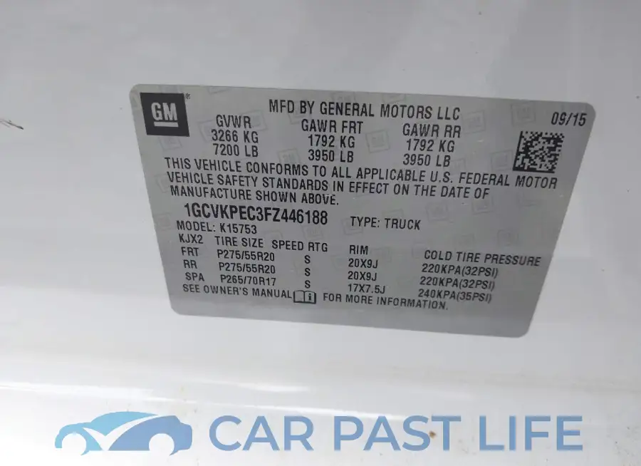 1GCVKPEC3FZ446188# 9