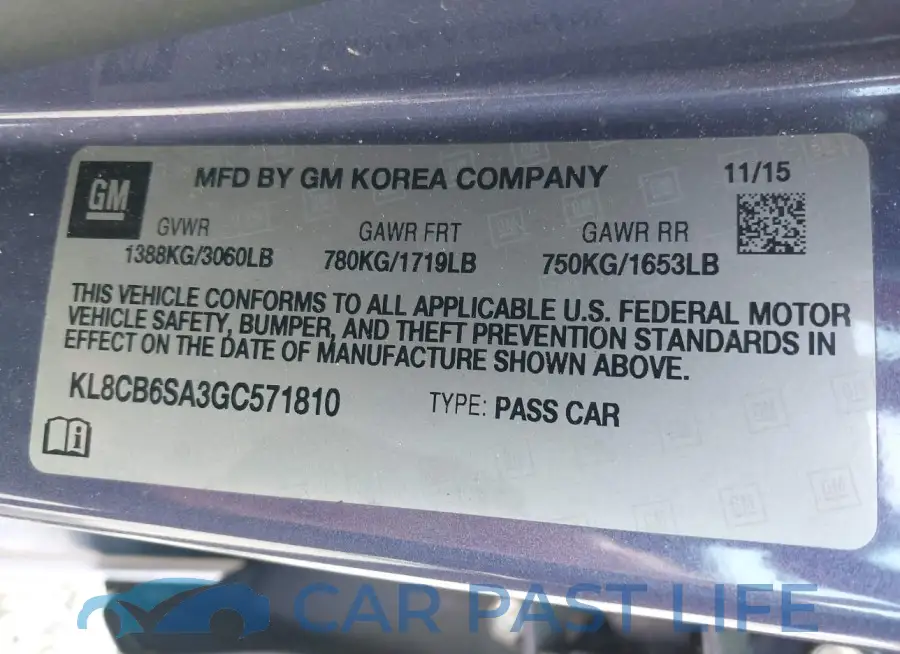 KL8CB6SA3GC571810# 9