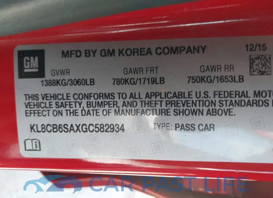 KL8CB6SAXGC582934# 9