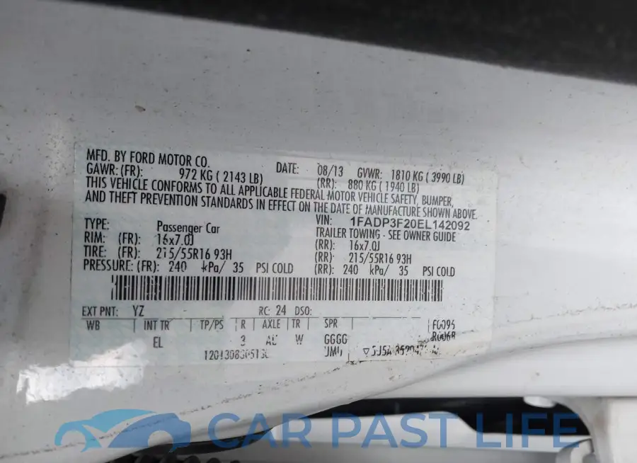 1FADP3F20EL142092# 9