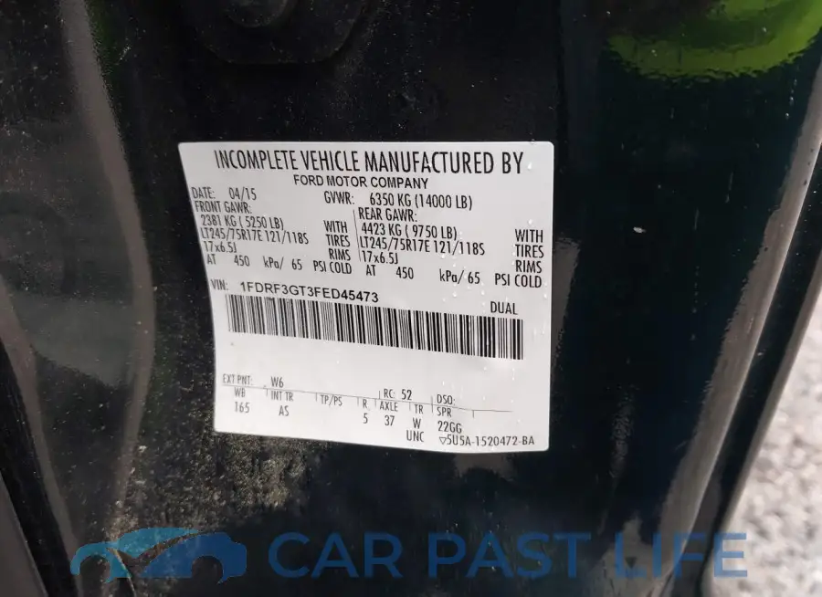 1FDRF3GT3FED45473# 8