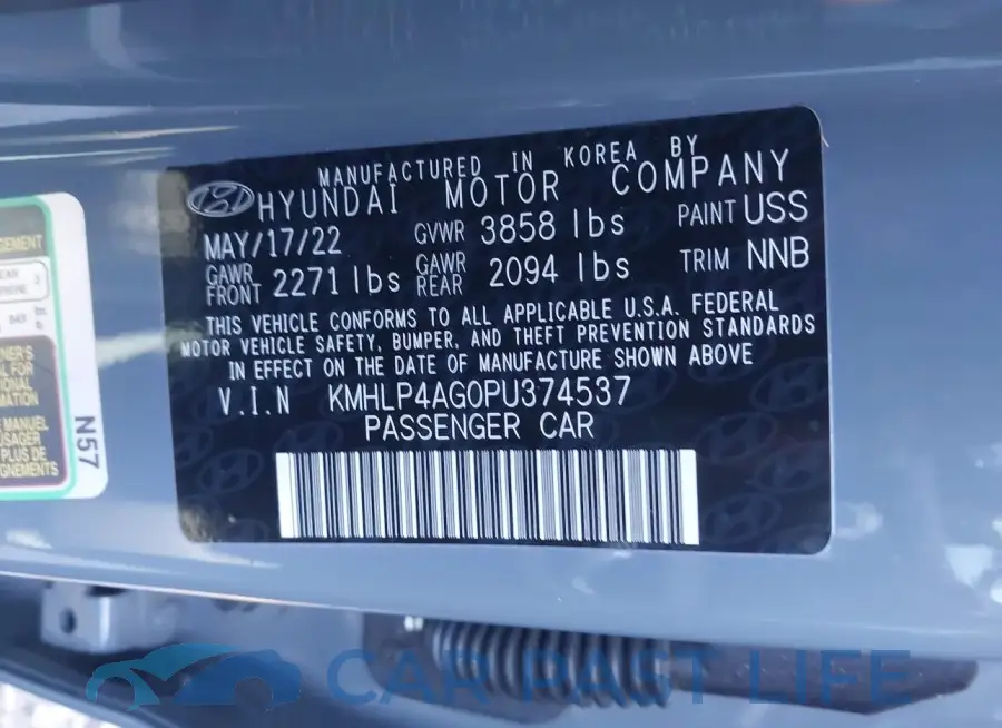KMHLP4AG0PU374537# 9