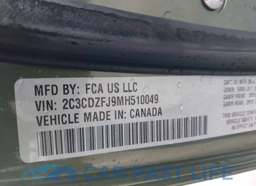 2C3CDZFJ9MH510049# 9