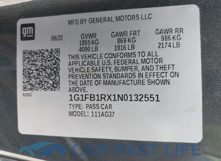 1G1FB1RX1N0132551# 9