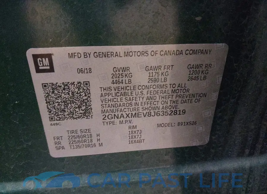 2GNAXMEV8J6352819# 9