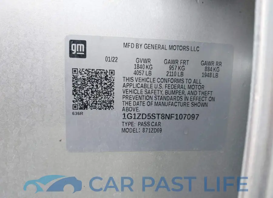 1G1ZD5ST8NF107097# 9