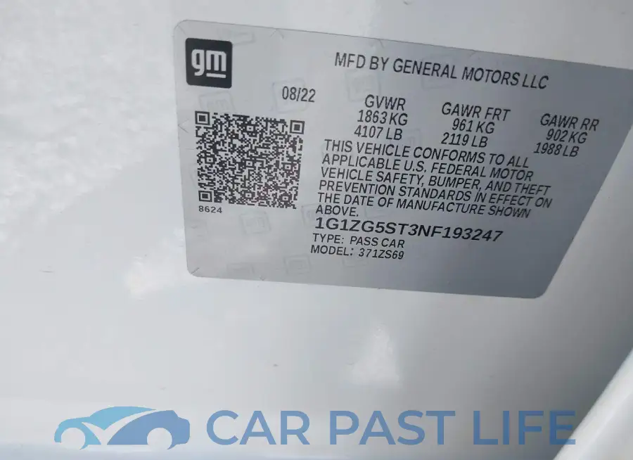 1G1ZG5ST3NF193247# 9