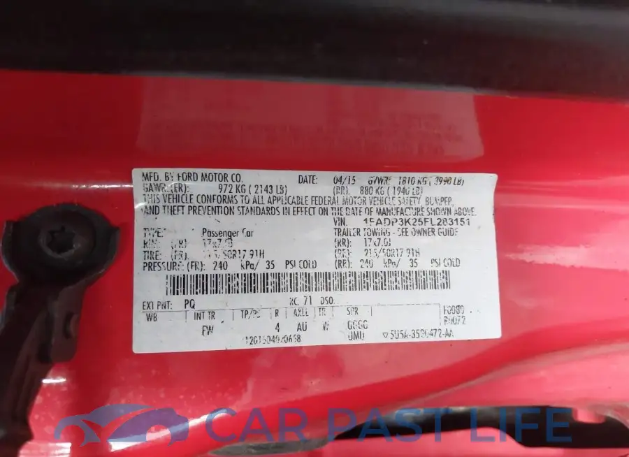 1FADP3K25FL283151# 9