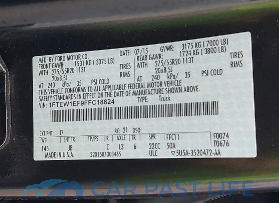 1FTEW1EF9FFC18824# 9