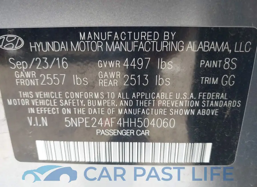 5NPE24AF4HH504060# 9
