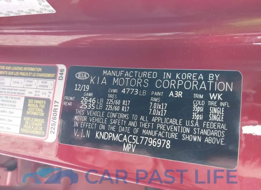 KNDPMCAC5L7796978# 9