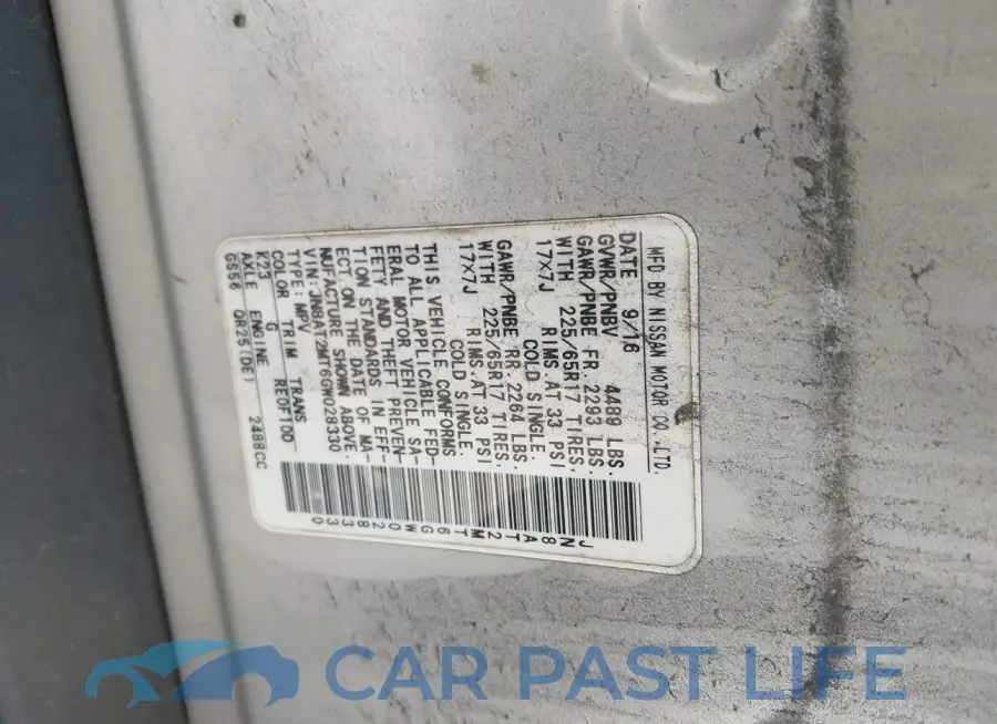 JN8AT2MT6GW028330# 9