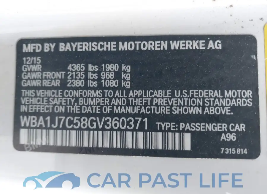 WBA1J7C58GV360371# 9