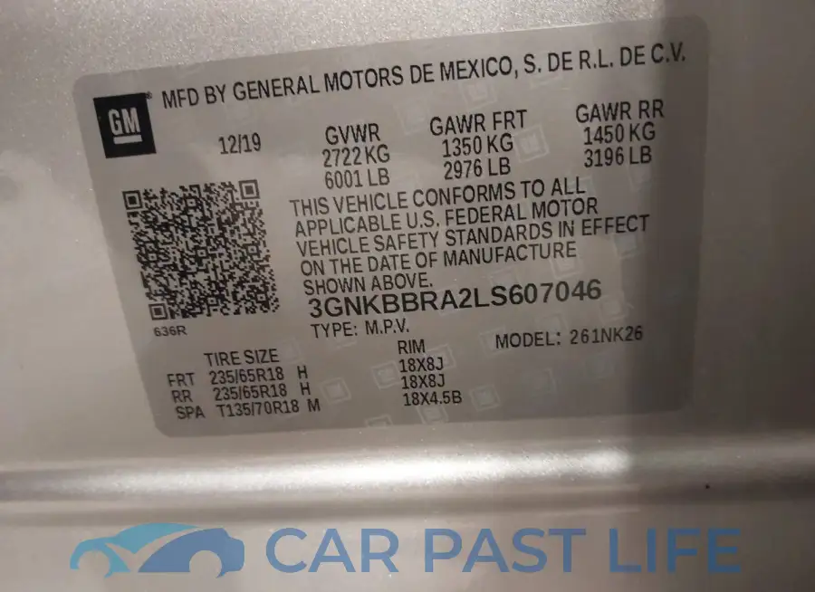3GNKBBRA2LS607046# 9