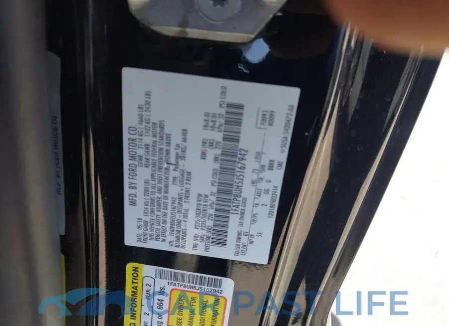 1FATP8UH5J5167942# 9