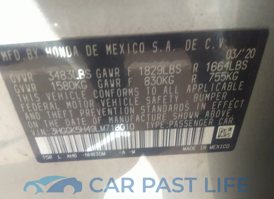 3HGGK5H49LM716010# 9
