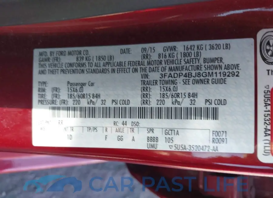 3FADP4BJ8GM119292# 9