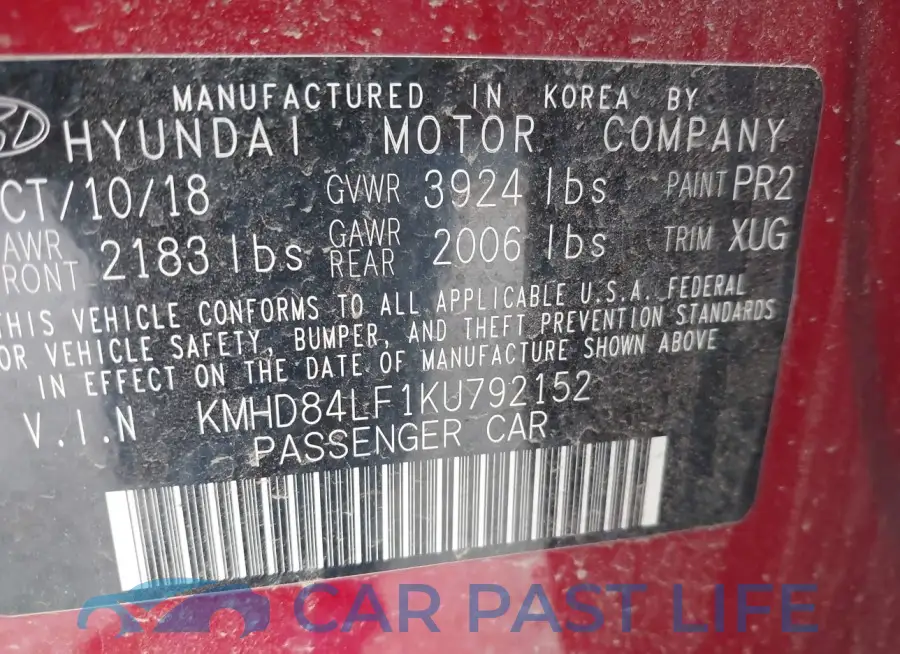 KMHD84LF1KU792152# 9