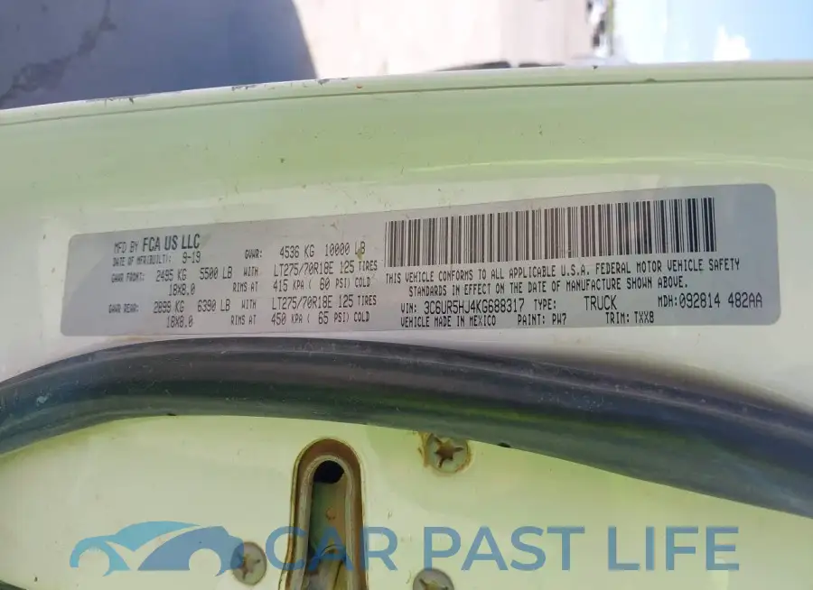 3C6UR5HJ4KG688317# 9