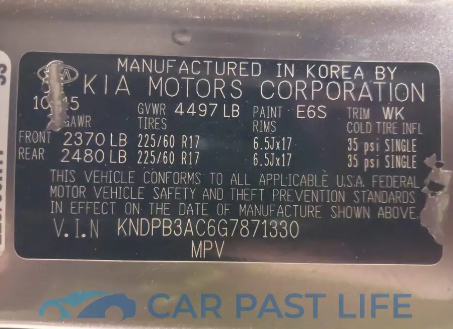 KNDPB3AC6G7871330# 9