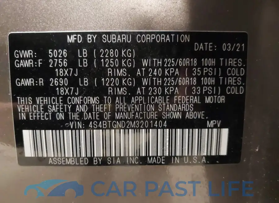 4S4BTGND2M3201404# 9
