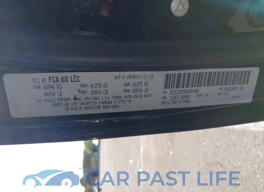 2C3CDZAG5HH531840# 9