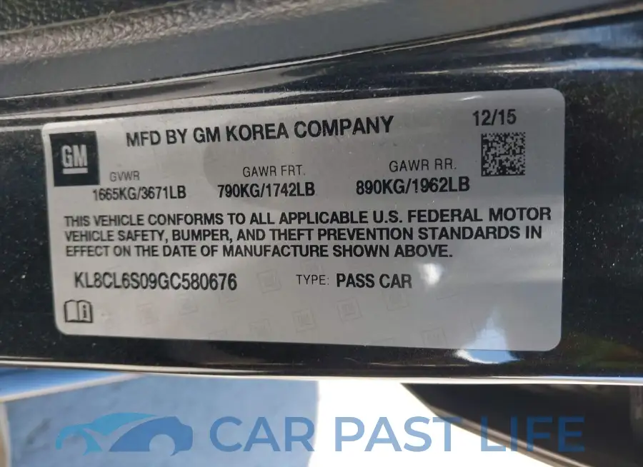 KL8CL6S09GC580676# 9