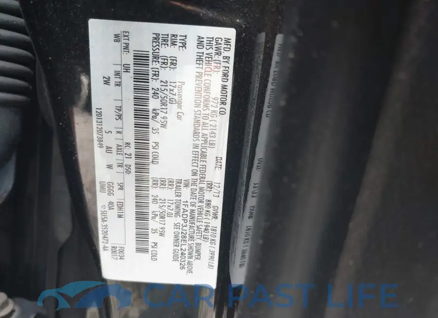 1FADP3J28EL240326# 9
