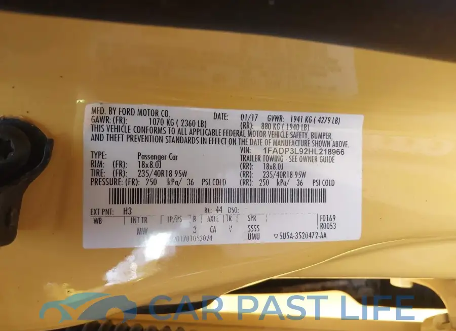 1FADP3L92HL218966# 9