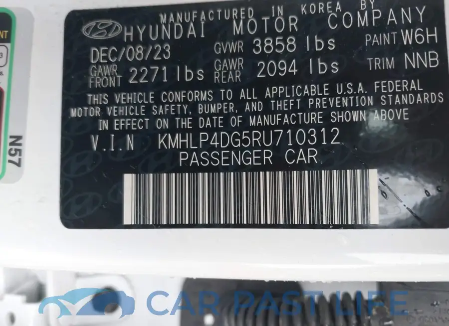 KMHLP4DG5RU710312# 9