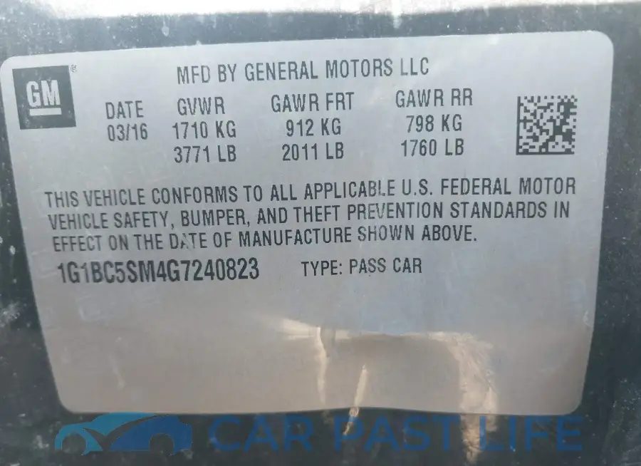 1G1BC5SM4G7240823# 9