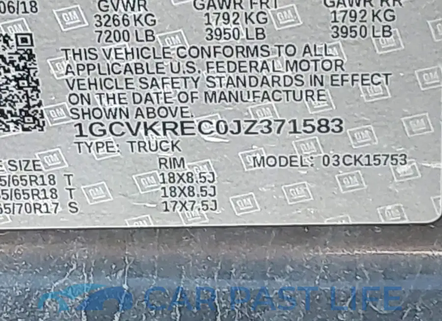 1GCVKREC0JZ371583# 9