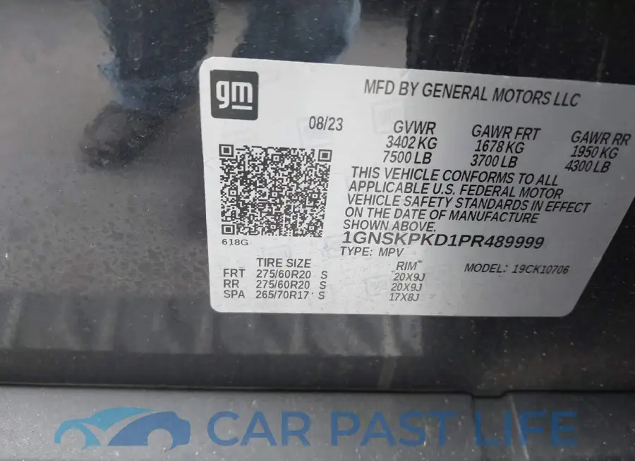 1GNSKPKD1PR489999# 9
