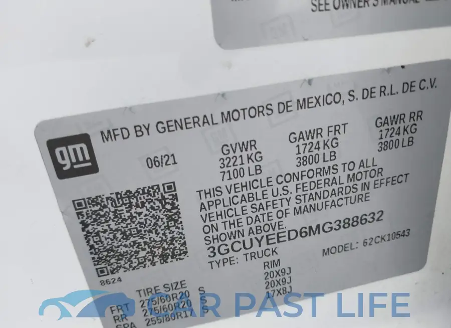 3GCUYEED6MG388632# 9