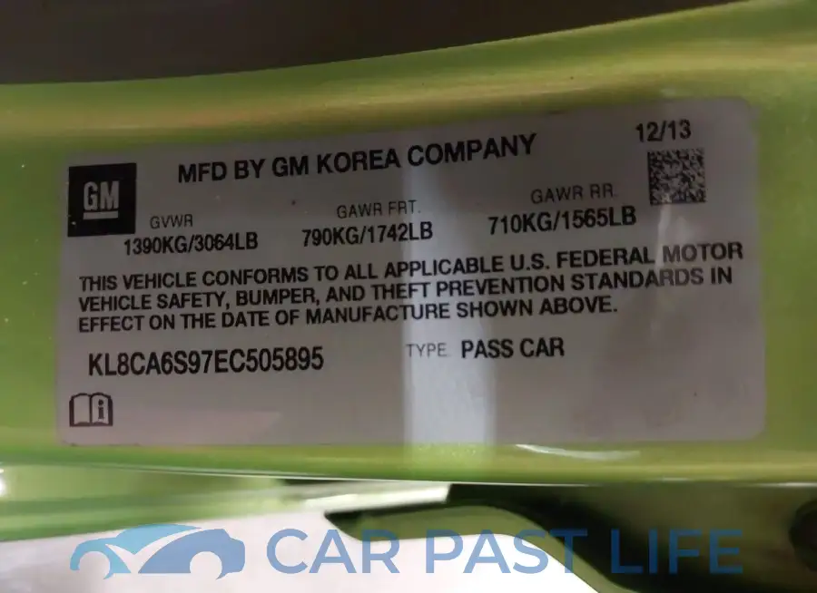 KL8CA6S97EC505895# 9