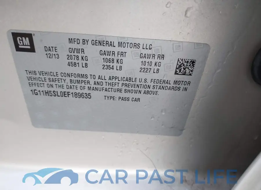 1G11H5SL0EF189635# 9