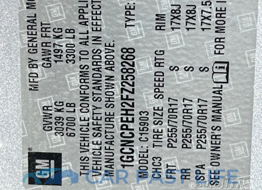 1GCNCPEH2FZ258268# 4