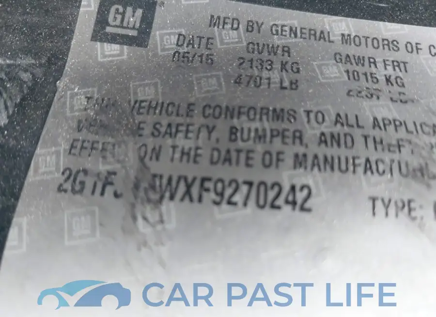 2G1FJ1EWXF9270242# 9
