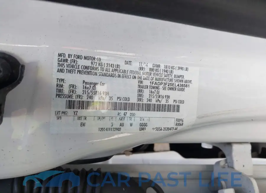 1FADP3F25EL438581# 9
