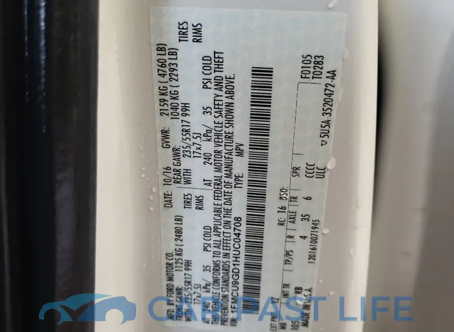 1FMCU9GD1HUC04708# 29