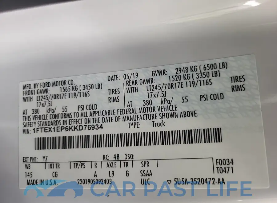 1FTEX1EP6KKD76934# 11