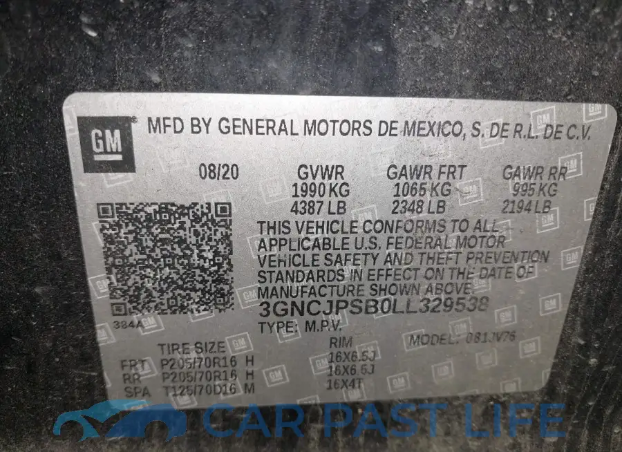3GNCJPSB0LL329538# 9