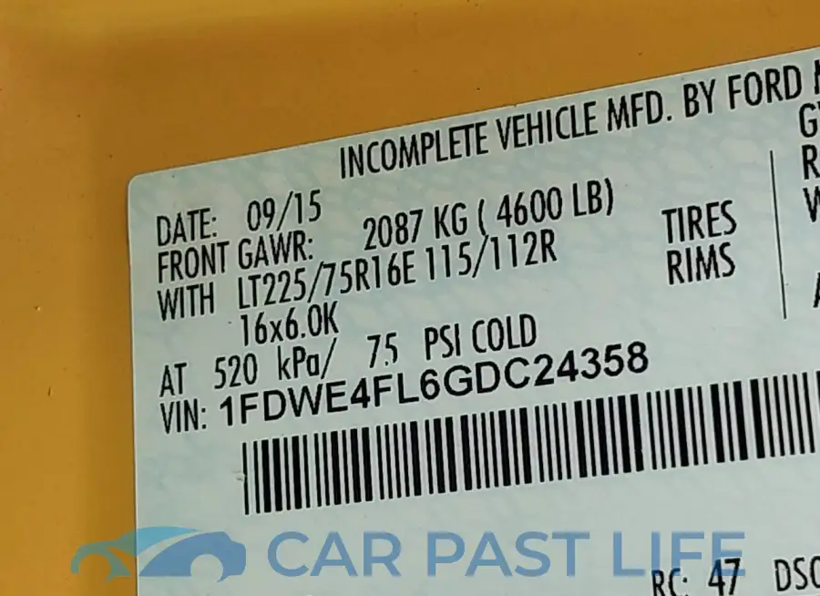 1FDWE4FL6GDC24358# 8