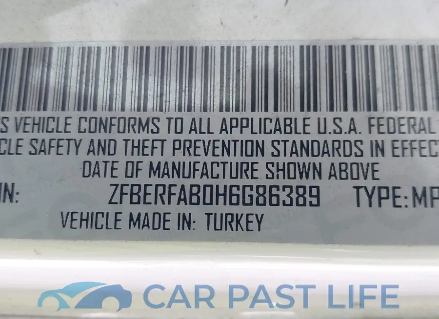 ZFBERFAB0H6G86389# 9
