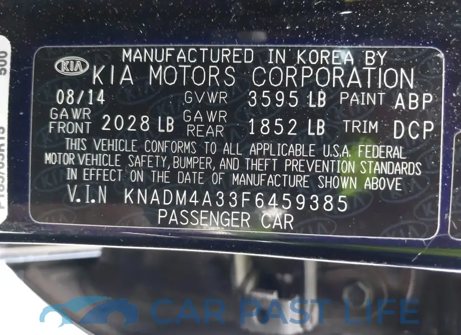KNADM4A33F6459385# 9