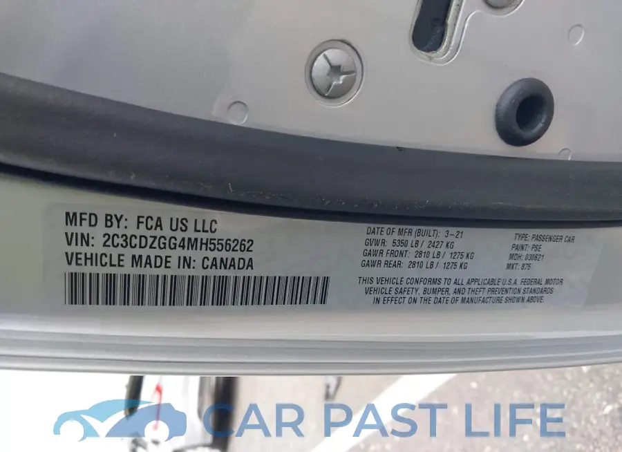 2C3CDZGG4MH556262# 9