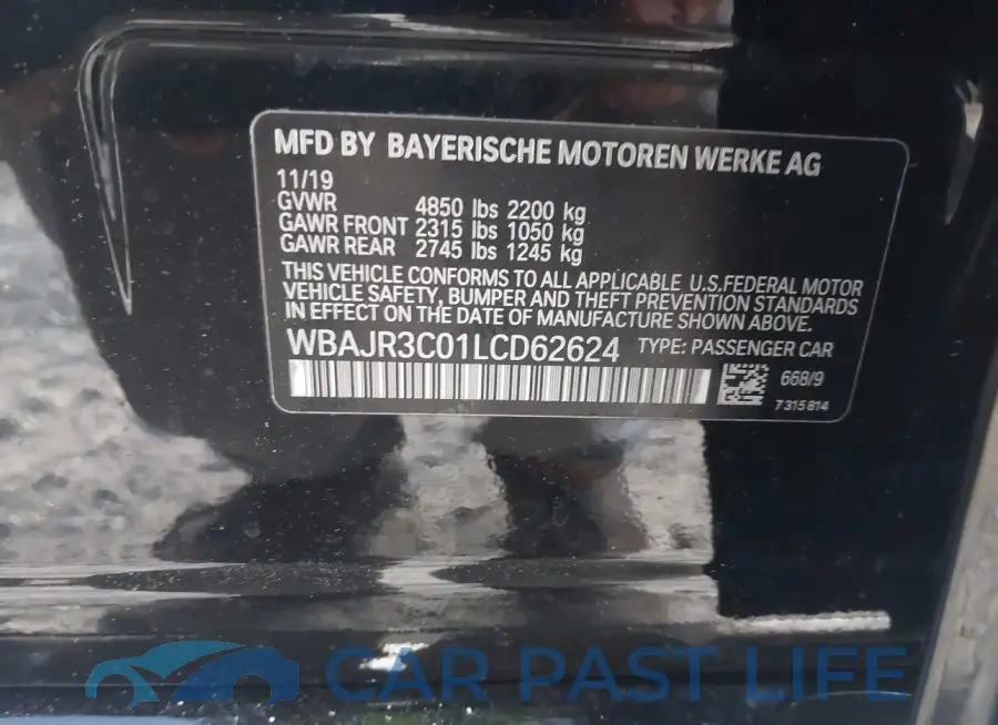 WBAJR3C01LCD62624# 9