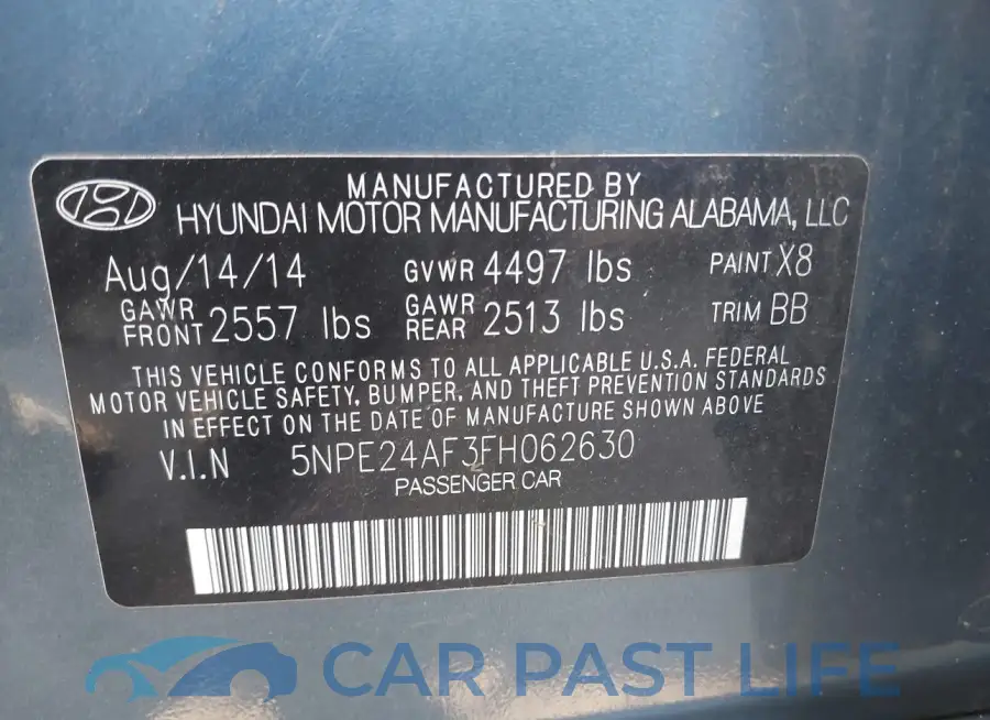 5NPE24AF3FH062630# 9