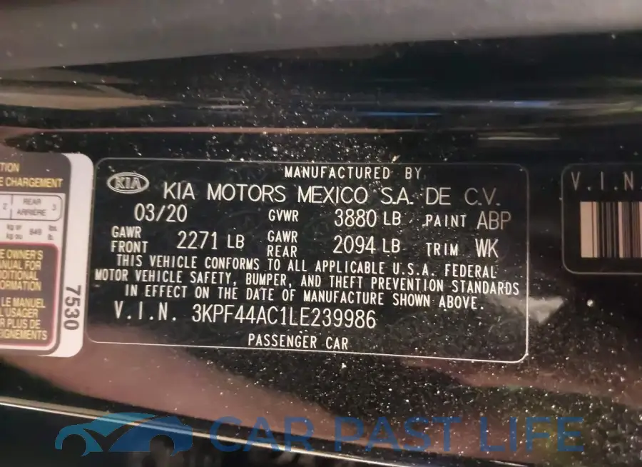 3KPF44AC1LE239986# 9